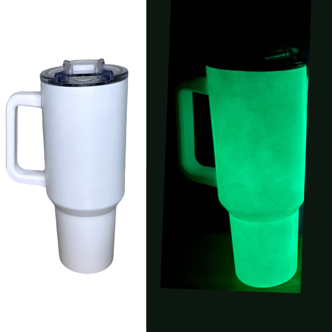40oz Glow in the Dark Sublimation Tumblers with Handle