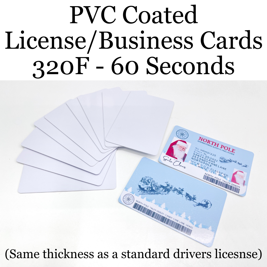 License/Business Cards - PVC Coated for Sublimation – Ava Jane's Blanks