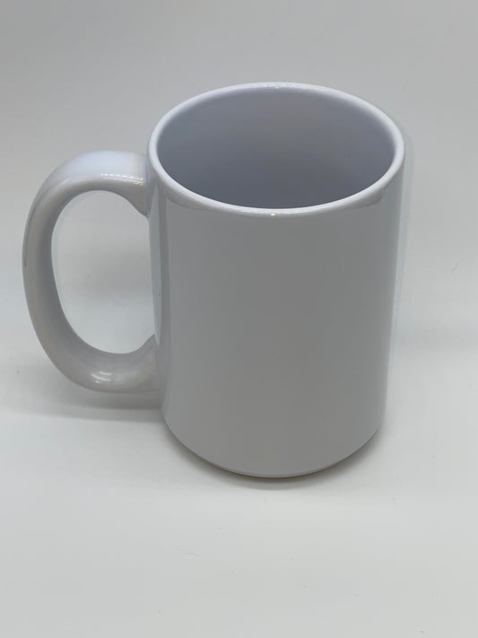 15 Oz White Sublimation Mug