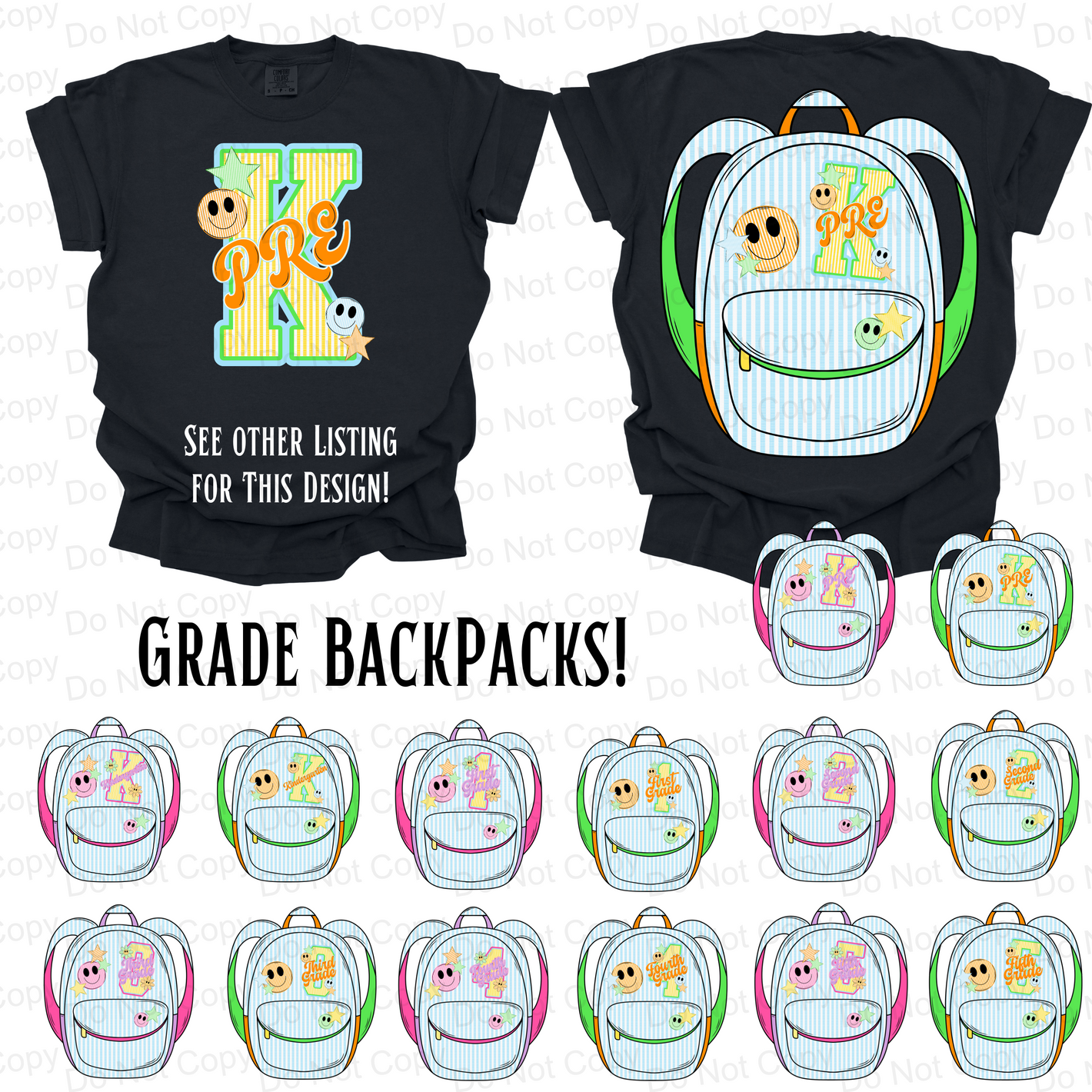 Seersucker BackPack Grades