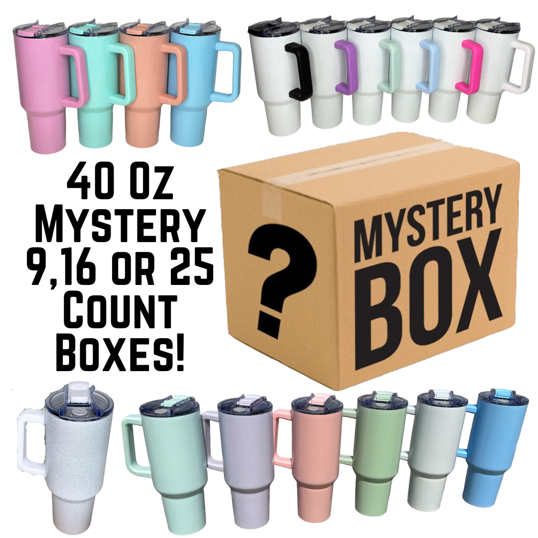 Mystery Box of 40 Oz with Handles for Sublimation!!