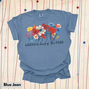 America Land of the Free Floral