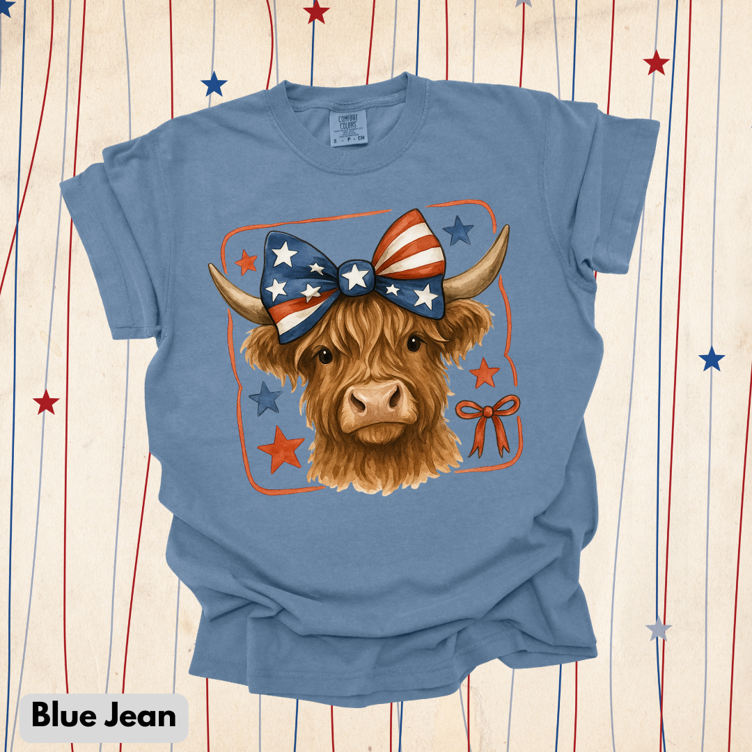 American Highland Cow W/ Bow