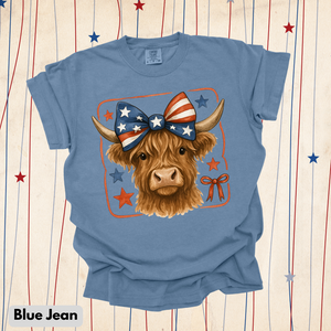 American Highland Cow W/ Bow