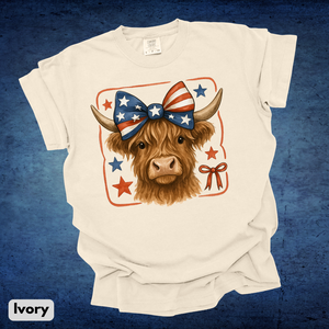 American Highland Cow W/ Bow