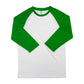 Adult 3/4 Sleeve Unisex Shirt
