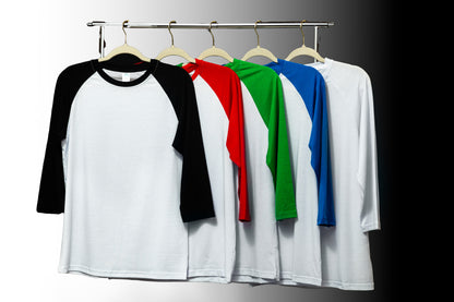 Adult 3/4 Sleeve Unisex Shirt