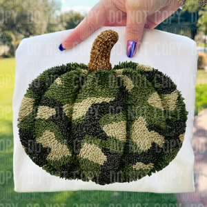 Camo Pumpkin Faux Yarn
