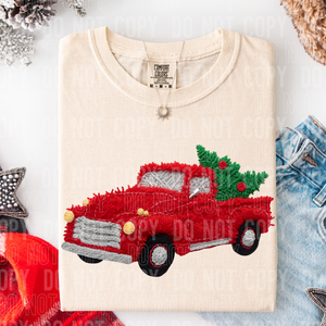 Christmas Truck Faux Yarn