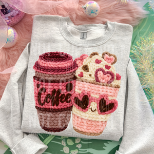 Coffee Valentine Faux Yarn