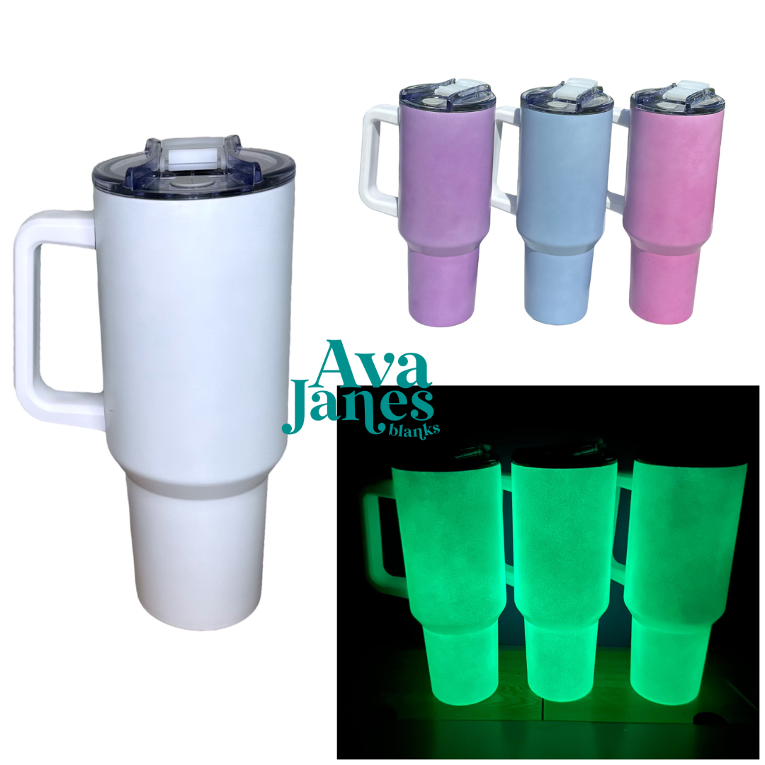 UV & Glow 40 oz w/ Handle Sublimation and New Lids