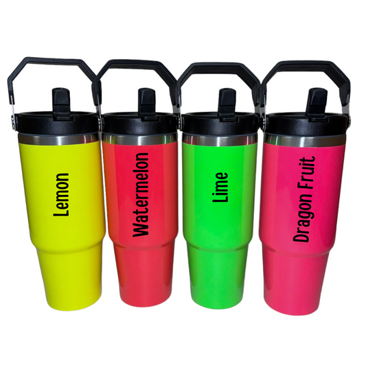 Neon 30 oz Swing Handle Lid Sublimation Water bottle