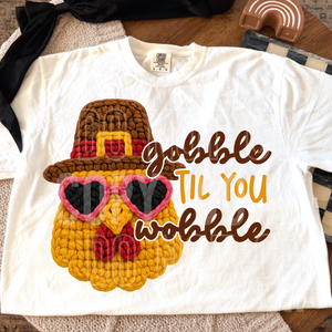 Turkey Gobble Till You Wobble Faux Yarn