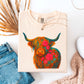 Highland Cow Floral