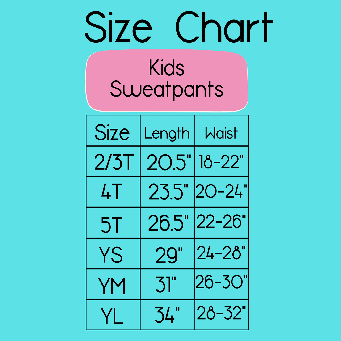Kids Unisex Sweatpants