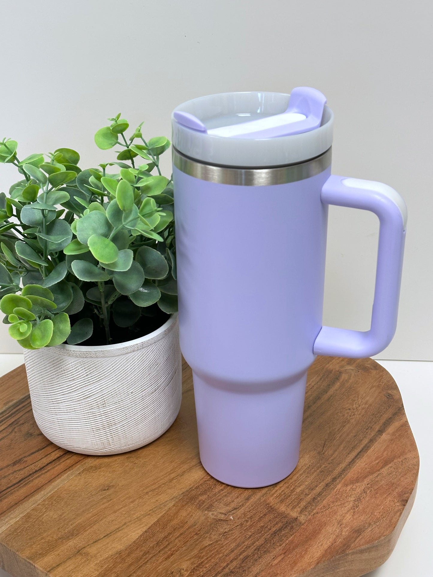 40oz Matte Tumbler With Handle and Straw, 40oz White Tumbler, 40oz Tan  Tumbler, 40oz Blush Tumbler, 40oz Light Blue Tumbler 