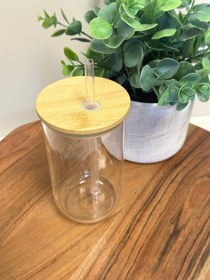 Case Deal! 18oz Wine Sublimation Glass with Bamboo Lid & Straw!