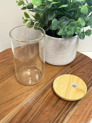 Case Deal! 18oz Wine Sublimation Glass with Bamboo Lid & Straw!