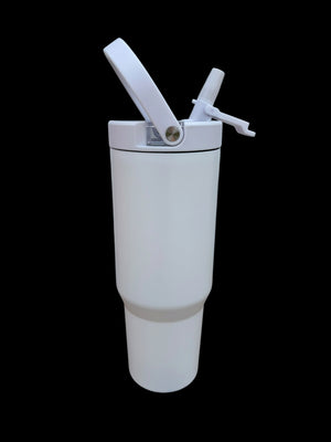 32oz NEW Swing Handle Sublimation Matte White Tumbler