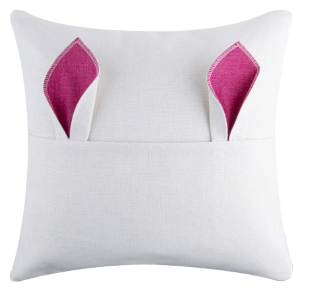 Bunny Ear Pillow Pocket Linen Pillow Case 16x16