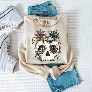 Skull w/ Mushrooms & Flowers