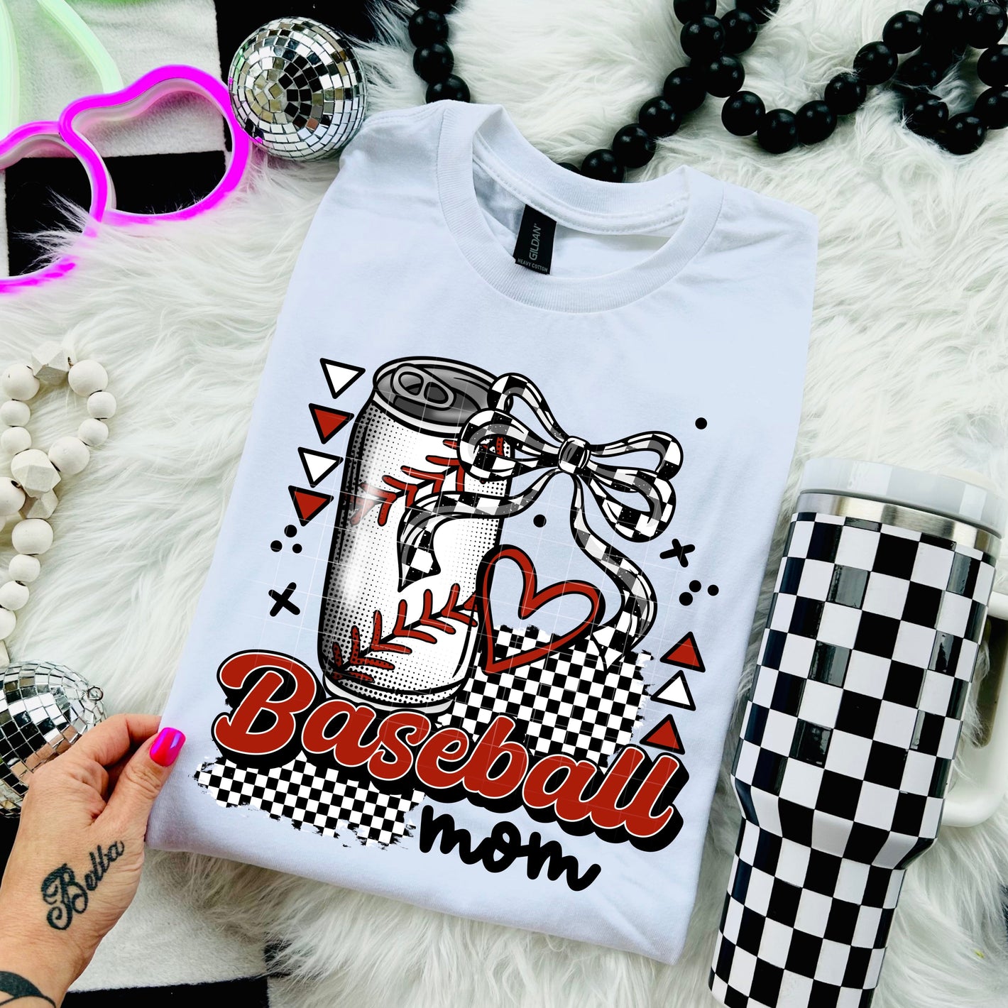 Baseball Mom Can/Bow