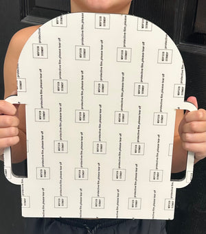 Back to School Lg Arched Sign with Handles for Sublimation