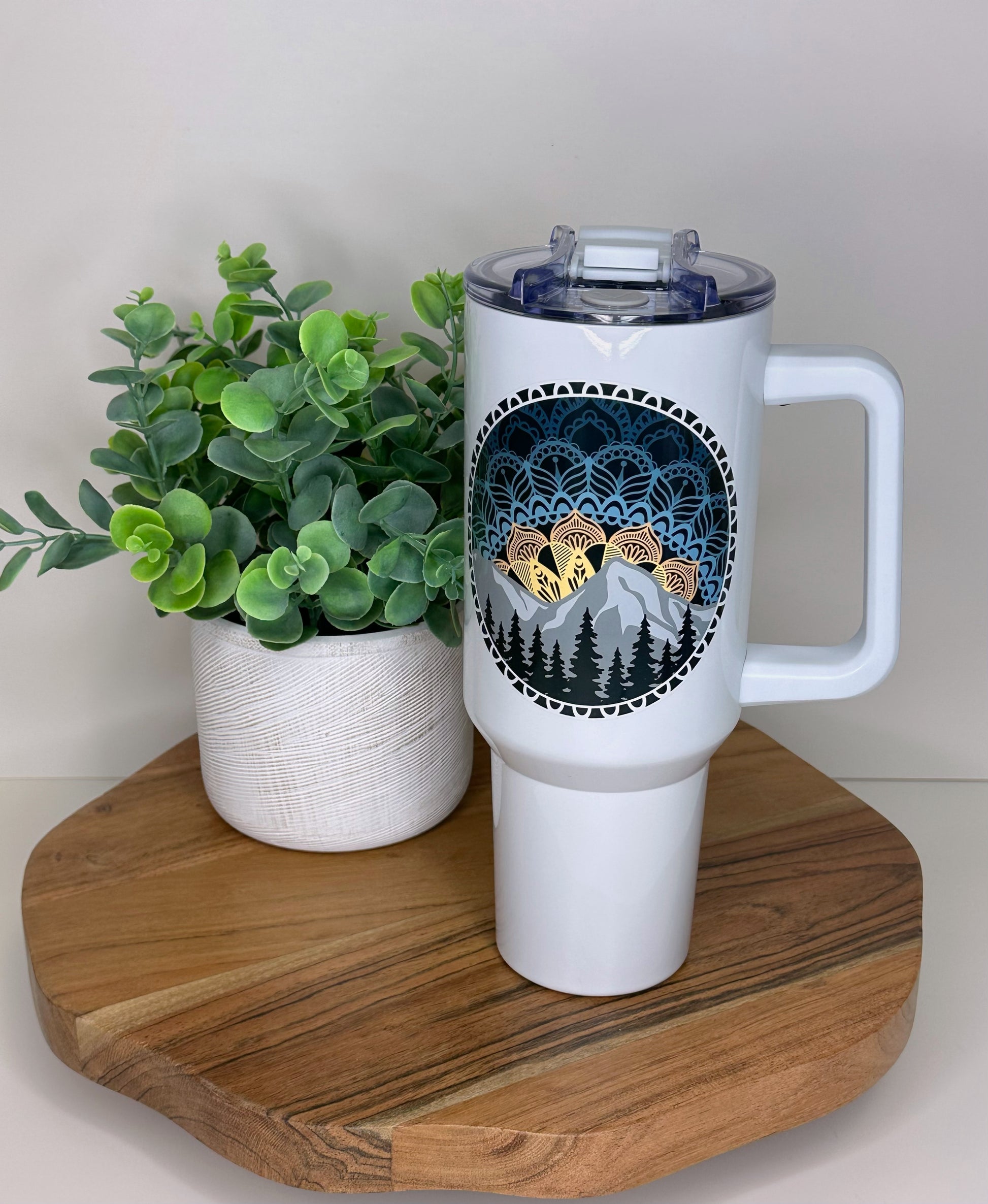 NON SUBLIMATION Plain 40 oz w/ White Handle Tumbler – Ava Jane's