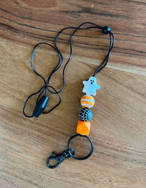 Ghost Lanyard with Silicone Beads