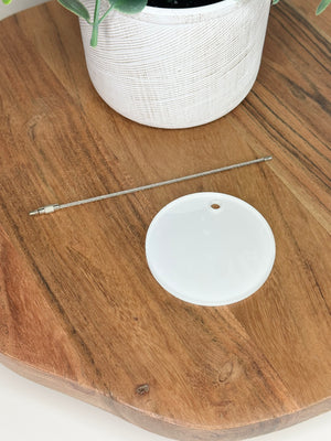 Acrylic Bag Tag with Wire Hanger