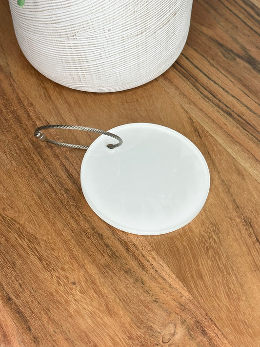 Acrylic Bag Tag with Wire Hanger