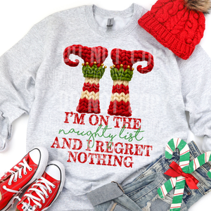 Im on the Naughty List Faux Yarn