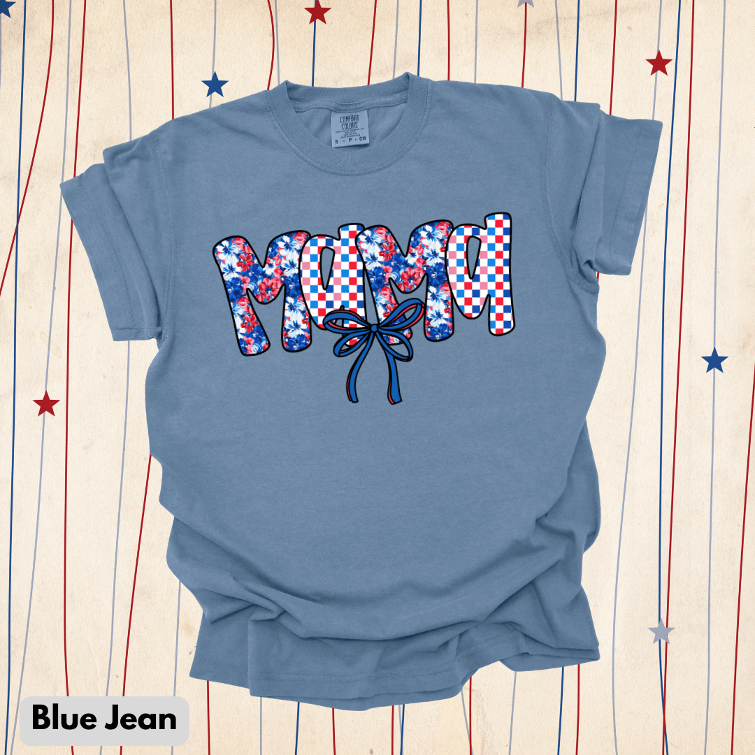 Mama Floral Checkered American