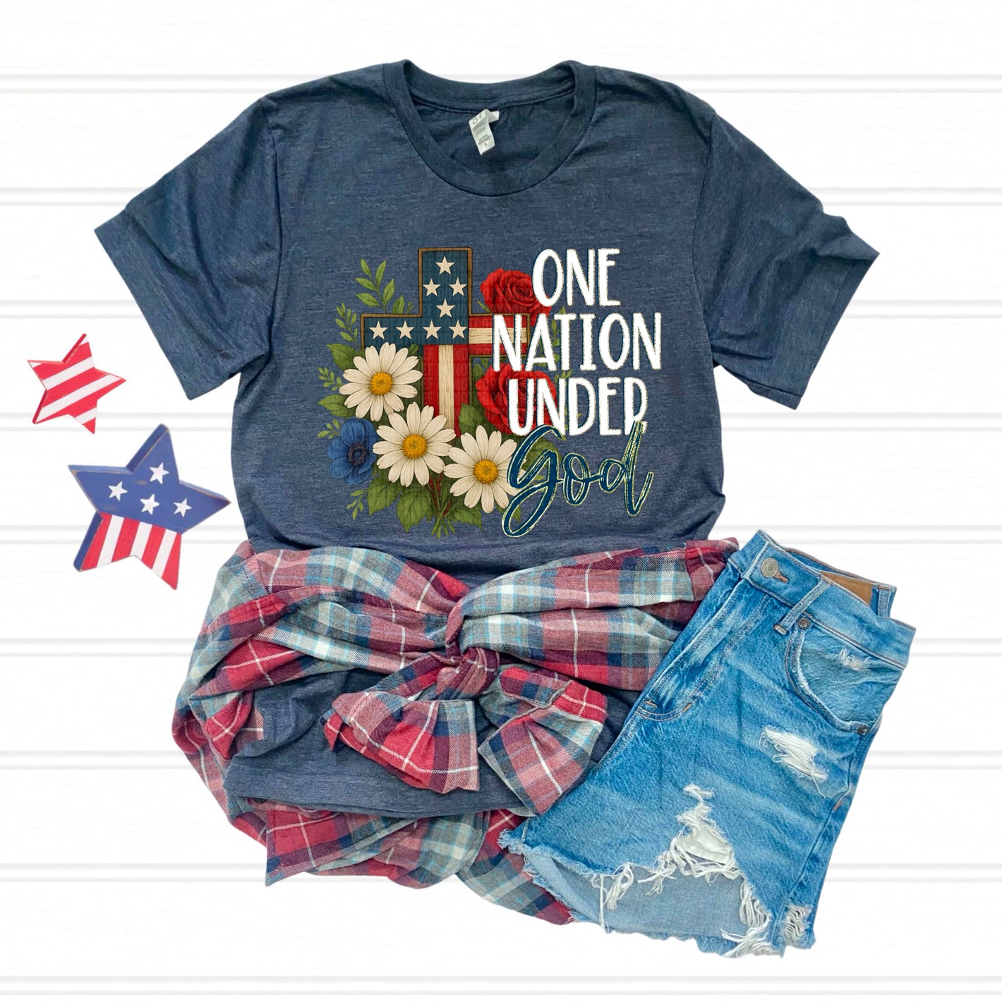 One Nation Under God Floral