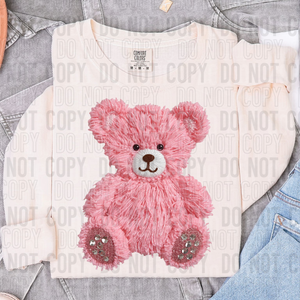Pink Bear Faux Yarn