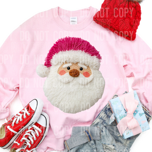 Pink Santa Lighter Skin Faux Yarn