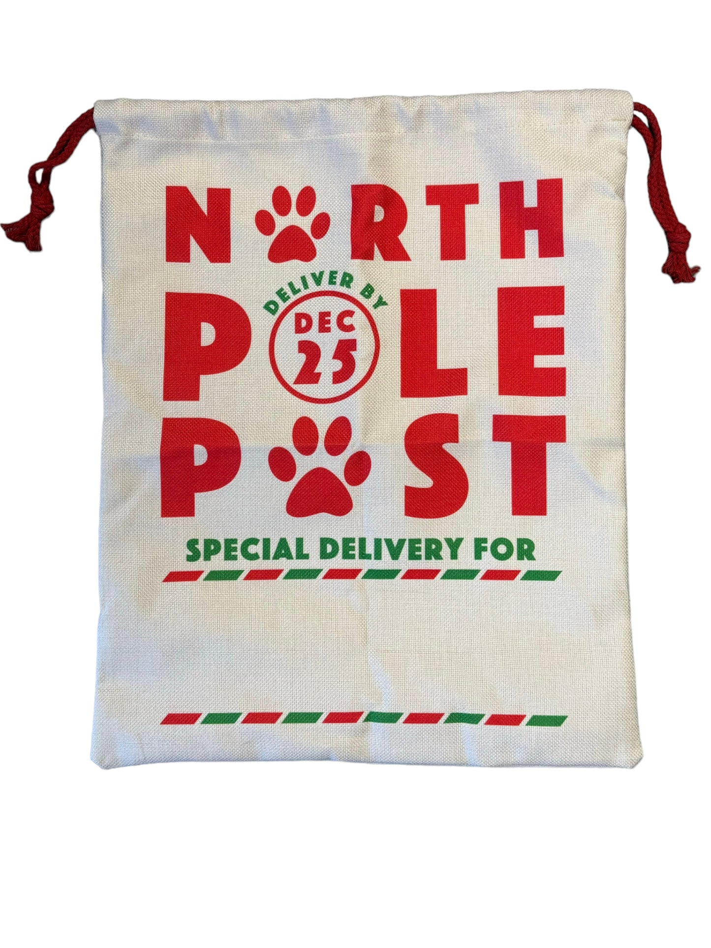 Pet Medium Printed Santa Sack