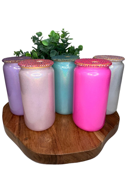 Ombre Colored 25 Oz Frosted Glass Tumbler w/ Bamboo Lid – Ava Jane's Blanks