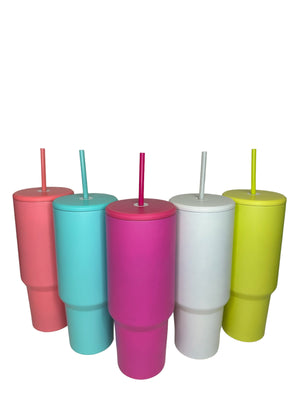 CASE DEALS - V3 - Matte 40 oz Sublimation Color Tumblers w/ Handle 24 count!