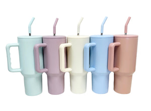 V3 - Matte 40 oz Sublimation Color Tumblers w/ Handle