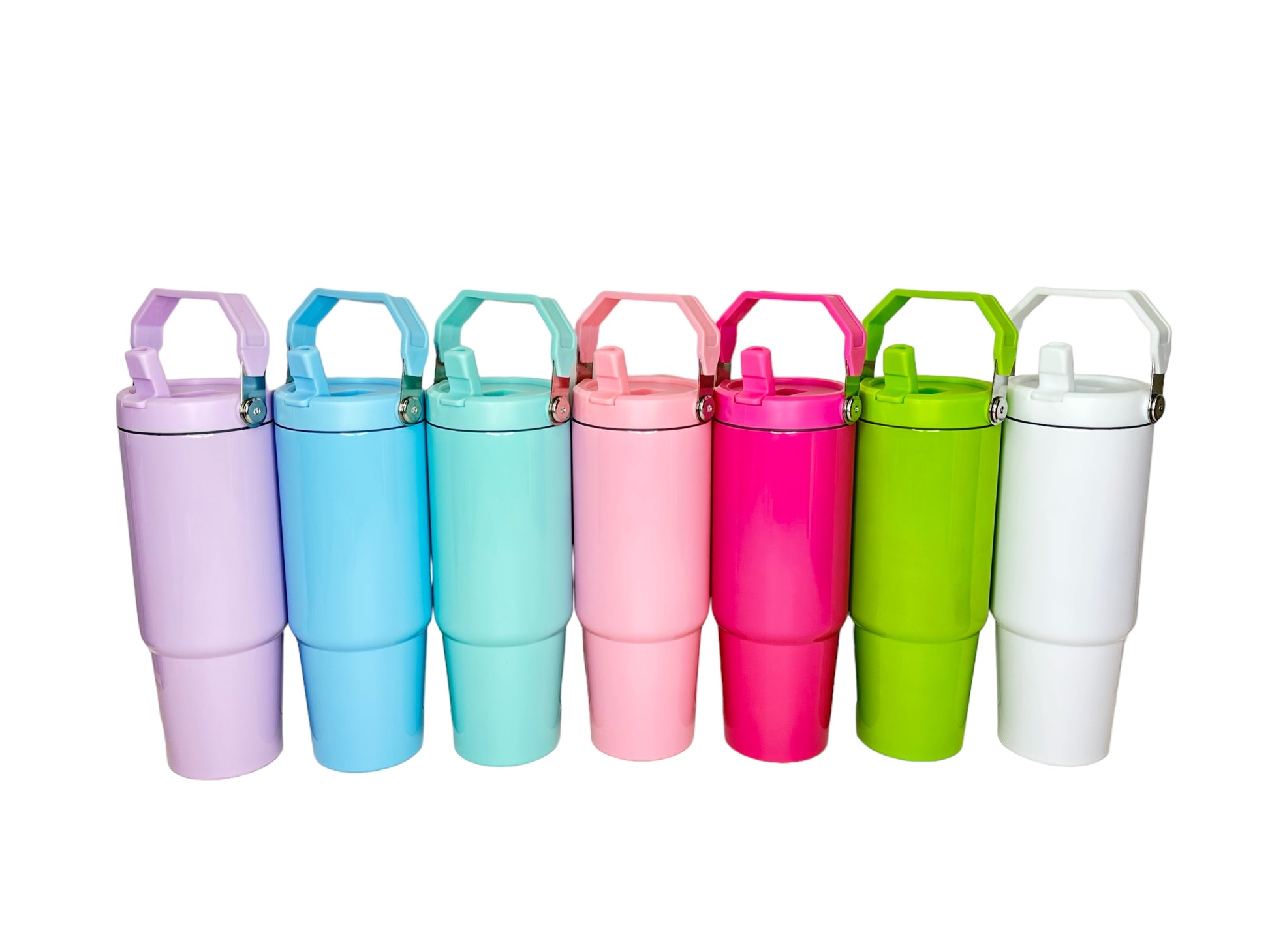 30 oz Swing Handle Lid Sublimation Tumbler