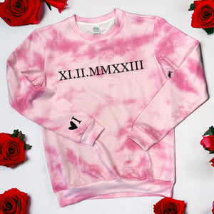 Pink Tie Dye Sublimation Crewnecks