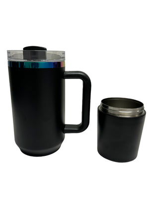 Storage 40 oz w/ Handle Black Powdercoat with Rainbow Underlay