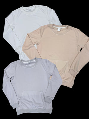 Adult Women's Sublimation Pocket Crewneck