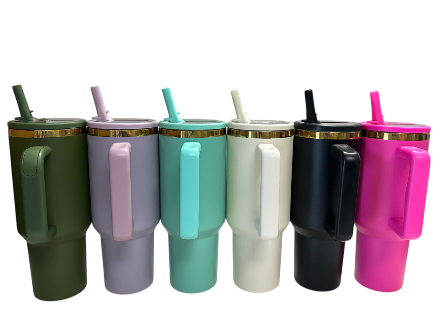 V3 Gold Underlay Powder Coat 40 oz w/ Handle Tumblers