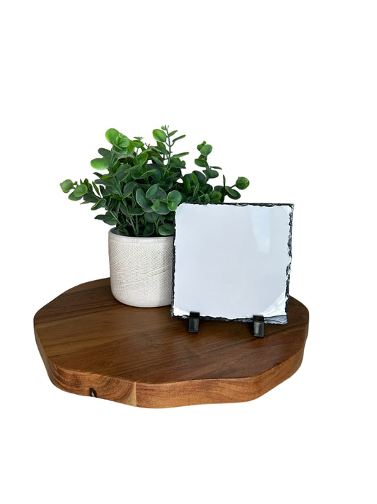 Small Square Photo Slate with Stand