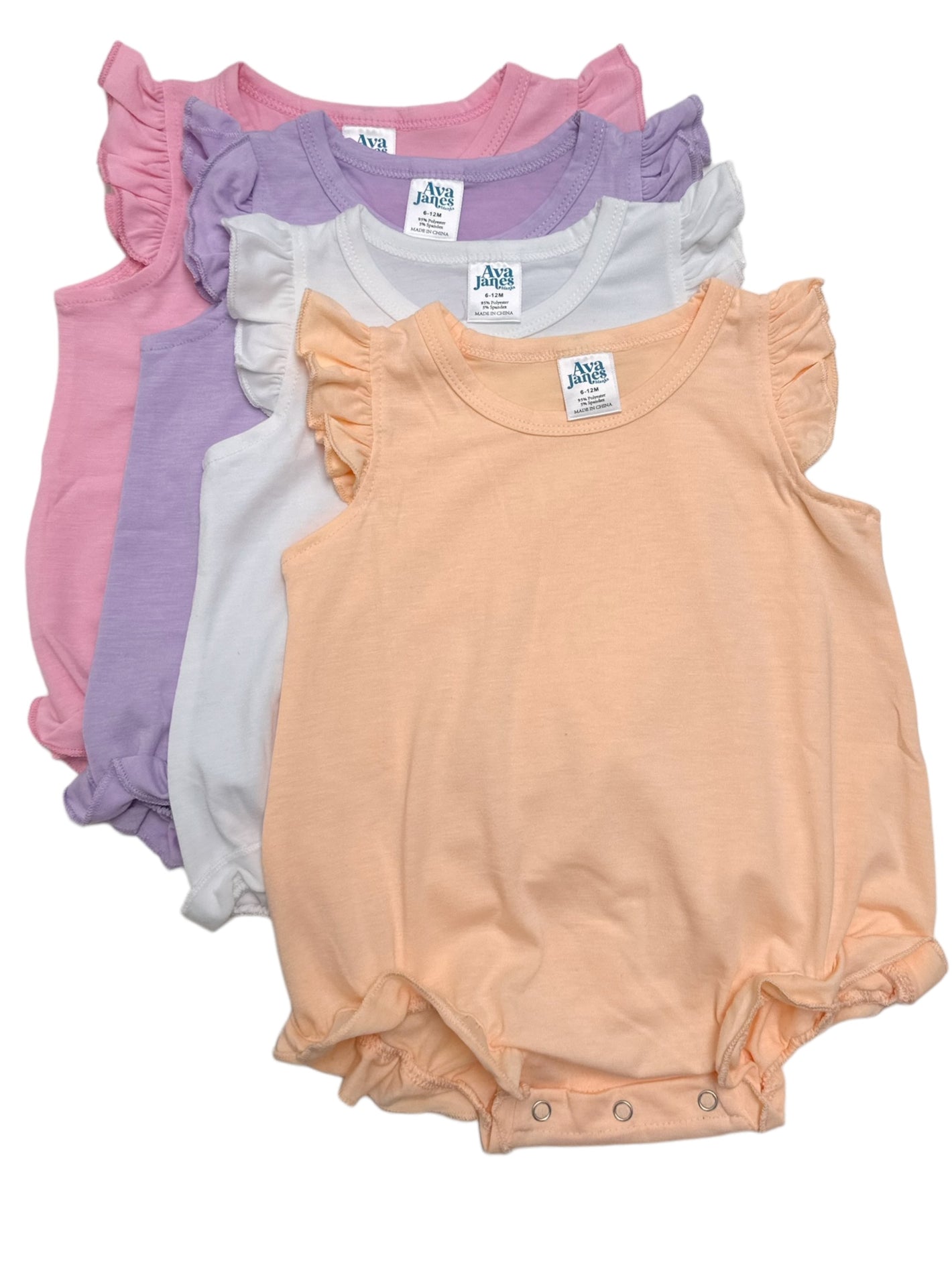 Flutter Tank Baby Bubble Romper Sublimation