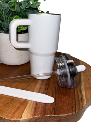 14oz LIL with flip up straw and Handle Sublimation