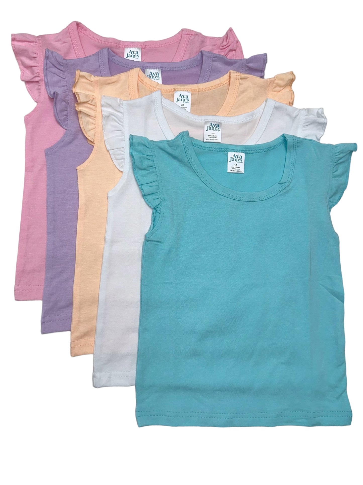 Kids Flutter Sleeve Tanks
