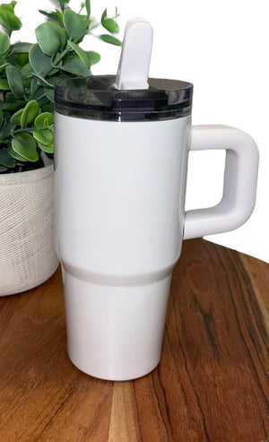 14oz LIL with flip up straw and Handle Sublimation